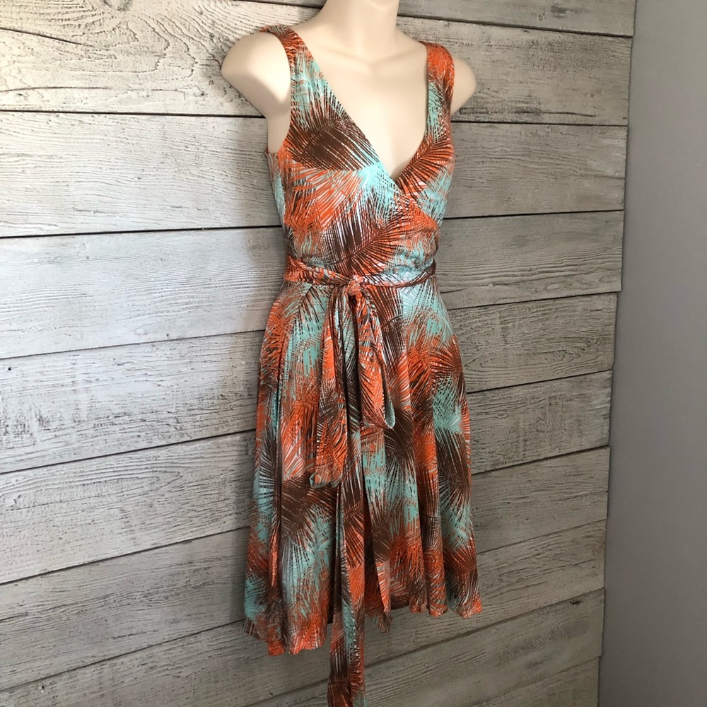 Moda International Summer Wrap Dress Tropical Size Small
